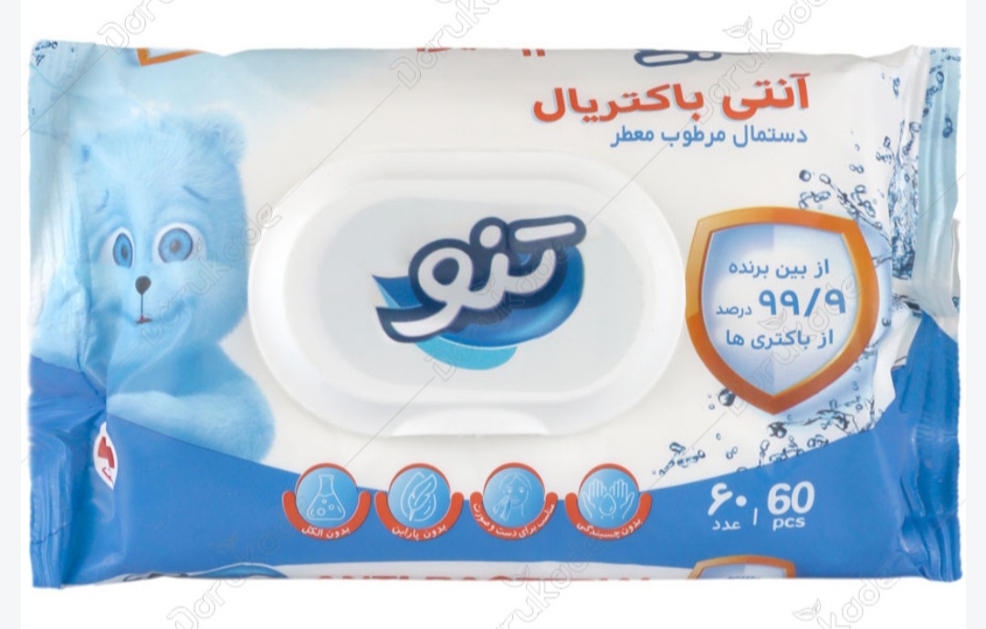دستمال مرطوب معطر تنو ۶۰ عددی